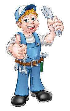 recommend clip art: Cartoon Character Mechanic or Plumber