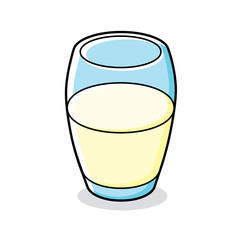 Glass of milk isolated.