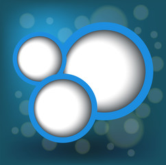 Background template with blue circles