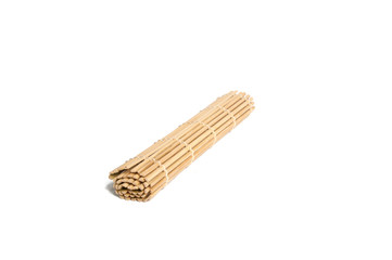 Bamboo mat isolated on the white