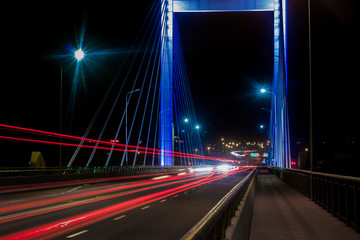 Fototapeta na wymiar On the bridge in the evening