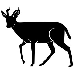 Vector image of silhouette of the gazelle animal