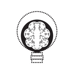 Human brain in lightbulb