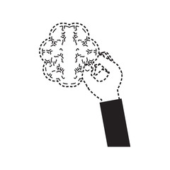 hand with brain icon