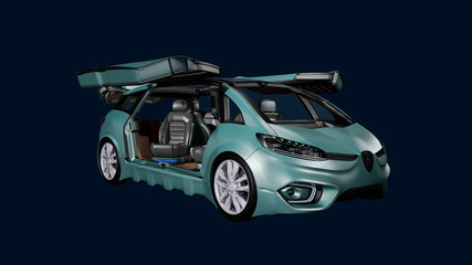 Fototapeta premium Innenansicht eines autonom fahrenden PKW