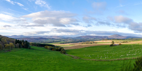 Fototapeta na wymiar Queen's View Scotland Panorama
