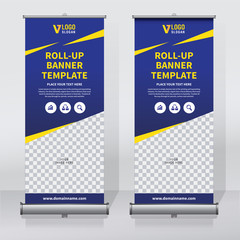 Roll up banner design print template