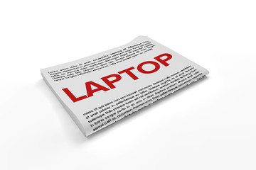 Laptop on Newspaper background