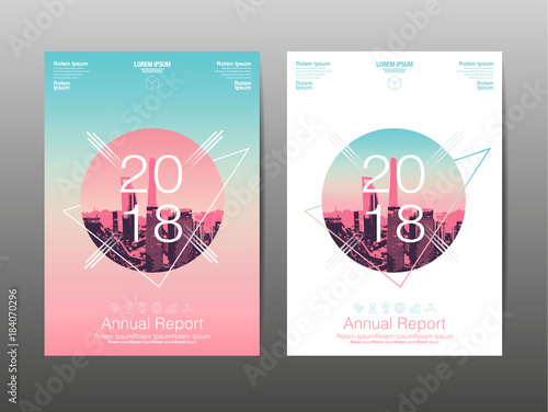 annual report 2018 future business template layout design cover