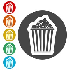 Popcorn icon, Cinema icon 