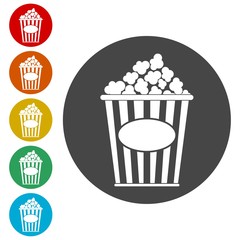 Popcorn icon, Cinema icon 
