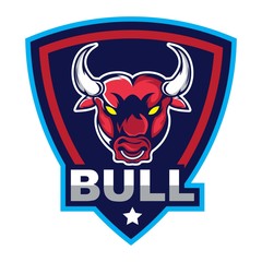 Bull logo design template