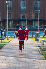 santa claus race at Christmas