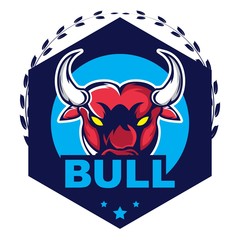 Bull logo design template