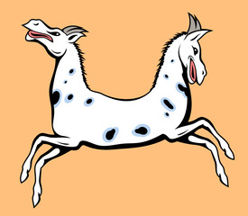 A two-headed fairy horse 