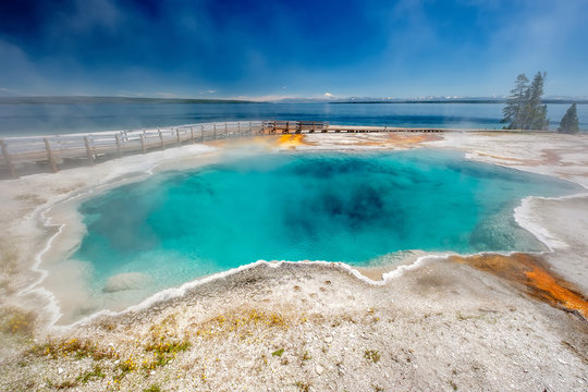 Hot Thermal Spring In Yellowstone