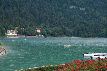 The lake of Molveno, Trento