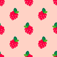SEAMLESS RASPBERRY PATTERN
Big pink raspberry is set as a seamless pattern on the light pink background.