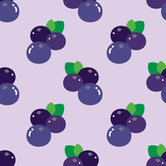 SEAMLESS BLUEBERRY PATTERN
Big purple blueberry is set as a seamless pattern on the light violet background.