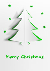 Merry Christmas - Green Christmas Card