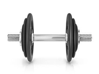 Dumbbell on white