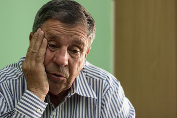 Despairing senior man