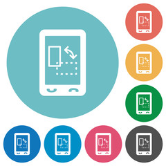 Mobile gyrosensor flat round icons