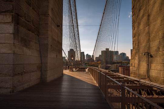 View from the Brooklyn Bridge at Sunrise