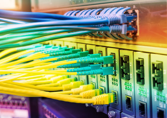 optical fibre information technology equipment in data center