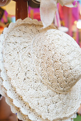 nice sun hat at friendly colored background