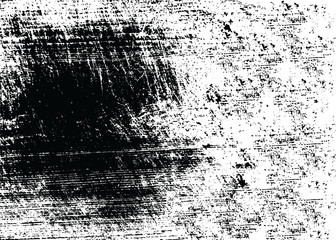 Abstract pattern, background print of disaster on fabric, paper, wood, frosty pattern on glass, in black and white texture with dark spots, scratches and lines .Vector illustration.
