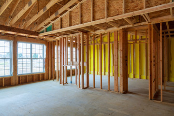 Framed building or residential home with basic