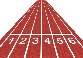 Running track illustration isolated in perspective