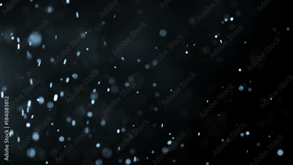 Poster blue glowing particles flying in whirlwind. computer generated seamless loop animation 4k (4096x2304