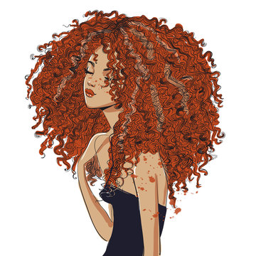Curly Hair Cartoon Images – Browse 459,376 Stock Photos, Vectors, and Video  | Adobe Stock