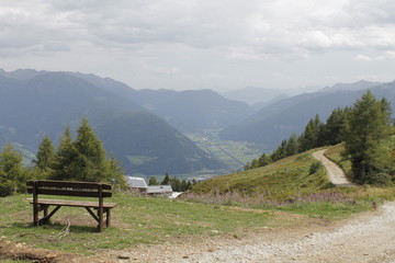 View of alpine mountains in northern Italy