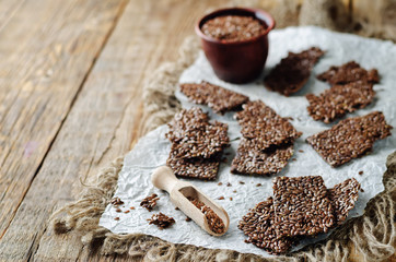 Flax seeds crackers