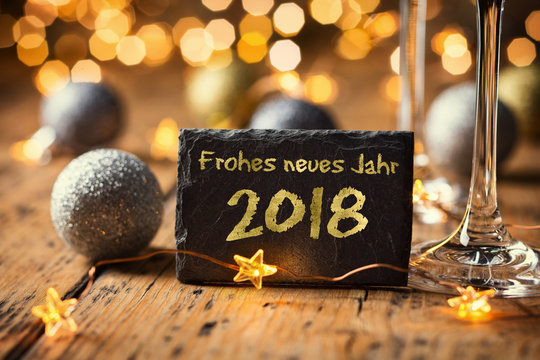 Frohes neues Jahr  -  Grußkarte Neujahr 2018