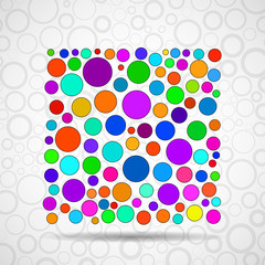 Abstract square of colorful circles. Vector illustration. Eps 10