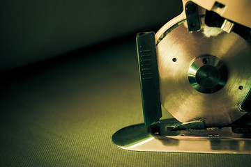 electric scissors for cutting are on the table ready to work