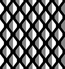 monochrome vector seamless texture of three-dimensional graphic elements
