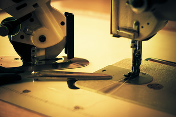 electric scissors for cutting are on the table ready to work