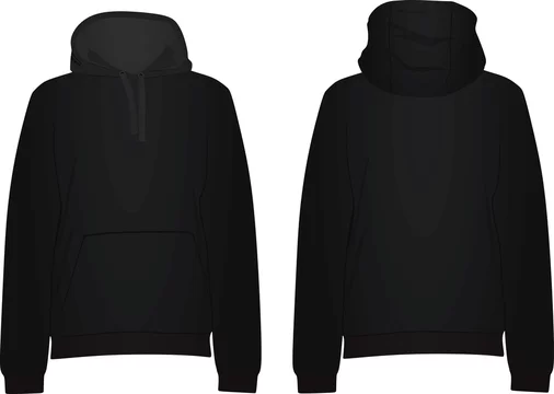 Black hoodie. vector illustration vector de Stock | Adobe Stock