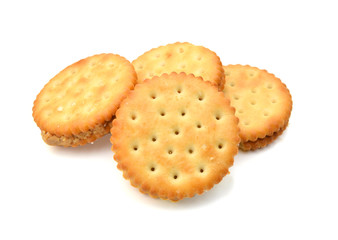 Cracker isolated on over white background