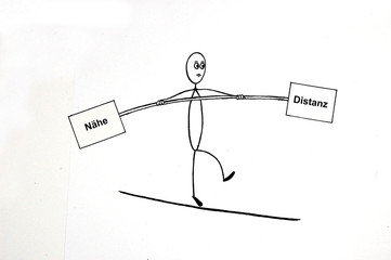 Balance zwischen Nähe und Distanz.
