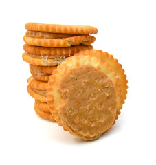 Cracker isolated on over white background