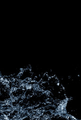 water Splash isolate On black Background