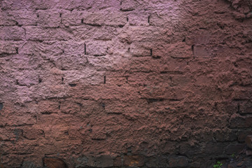 Crude brick with plaster smudges