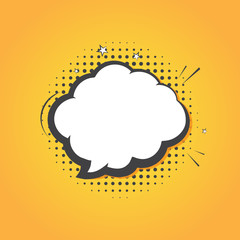 Speech bubble in comic style.