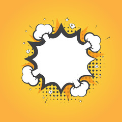 Speech bubble in comic style.